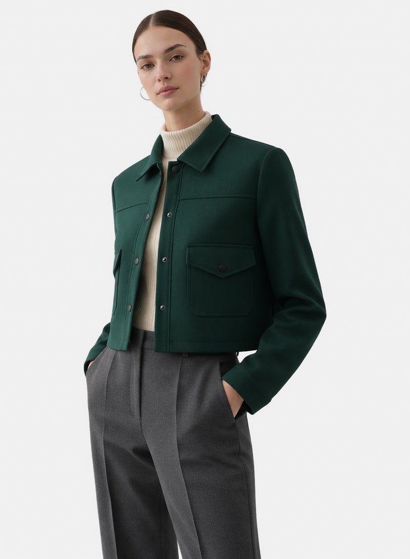 Women’s Cropped Winter Jacket – Premium Classic Style